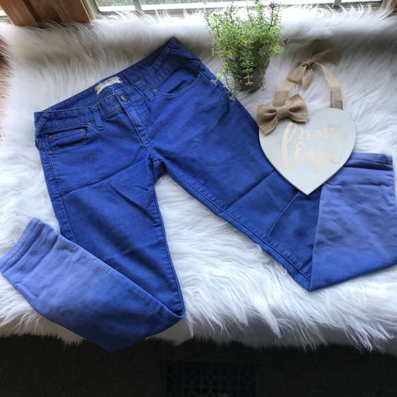 Free People Denim - FP Free People Blue Hombre Skinny Ankle Jeans 25